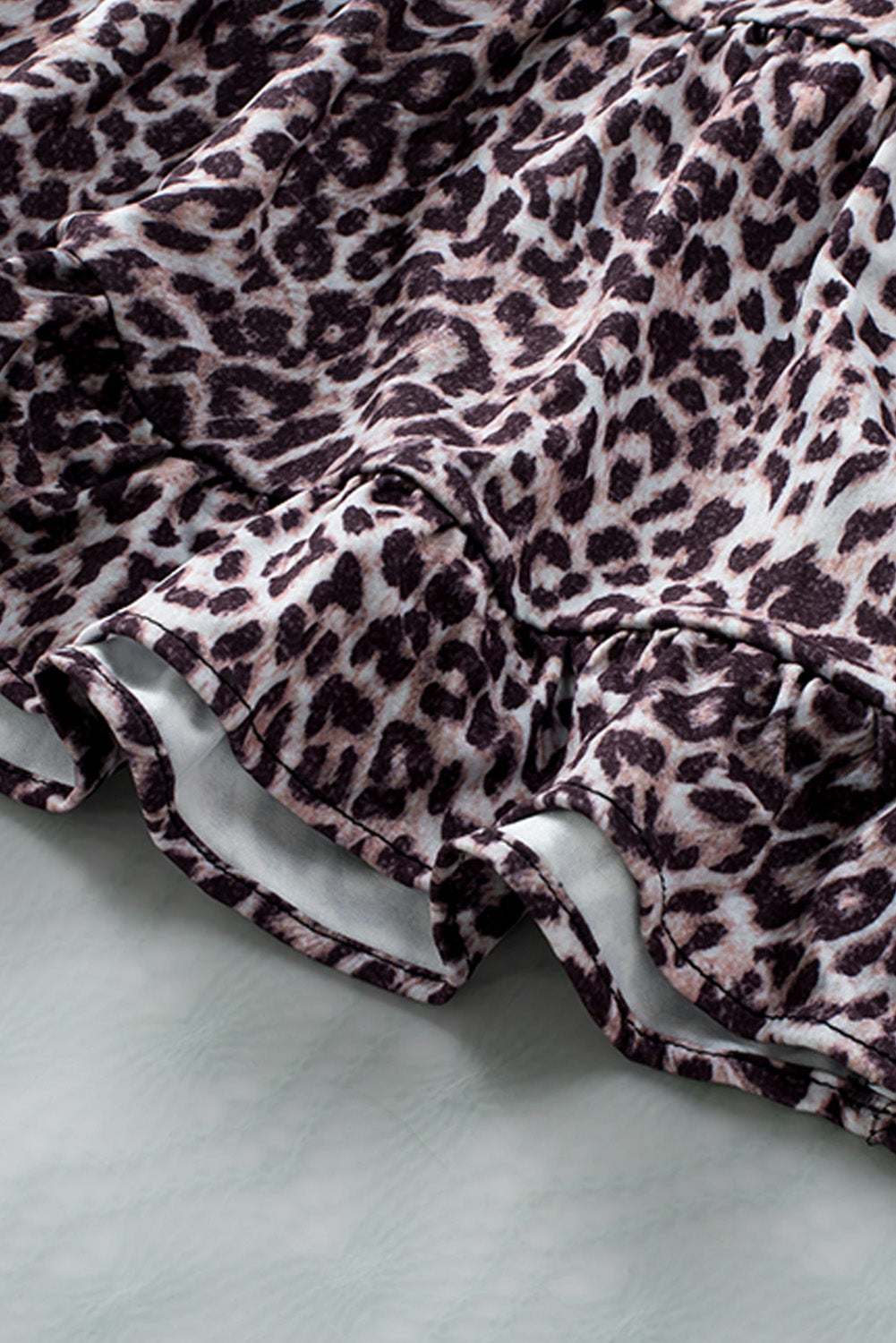 Leopard Print Casual Cap Sleeve Pocket Dress