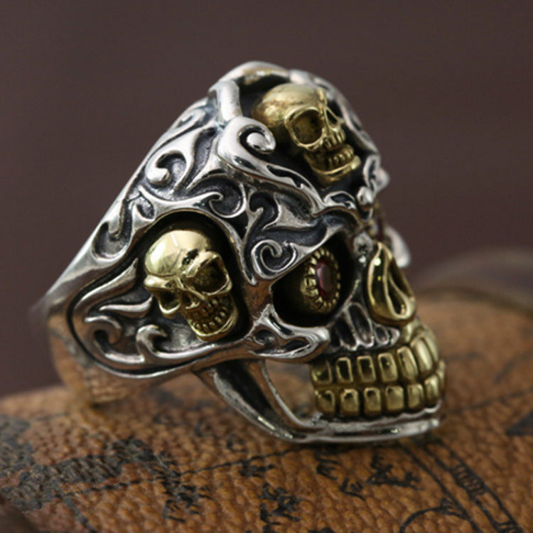 Jeweled Eyed Skull Ring