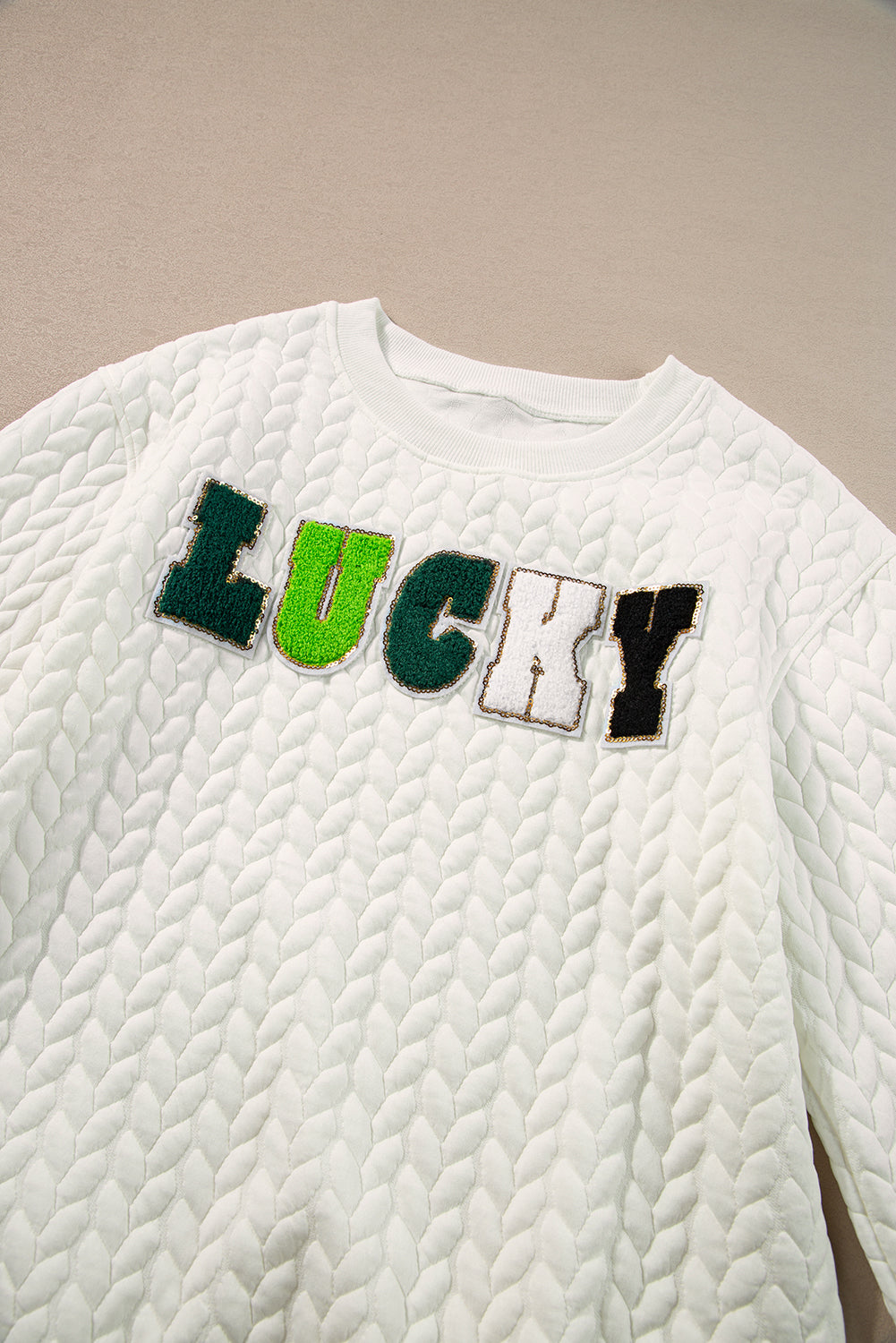 Black Merry and Bright Quilted Sweatshirt