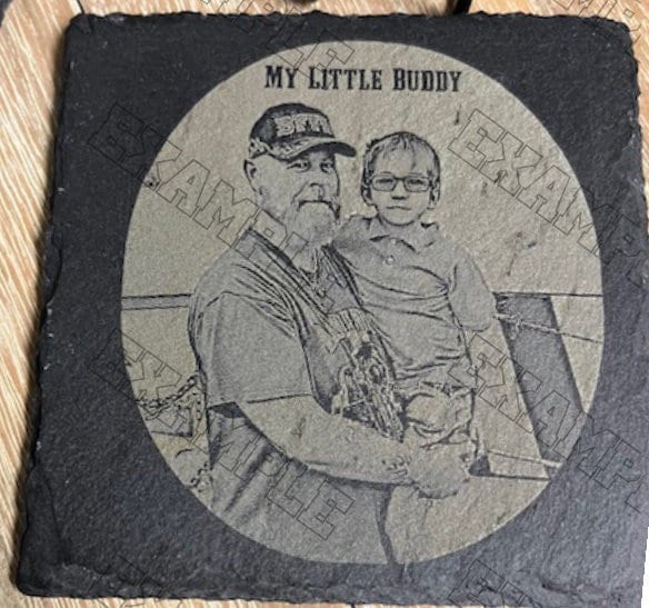Custom Laser Photo Slate Coasters