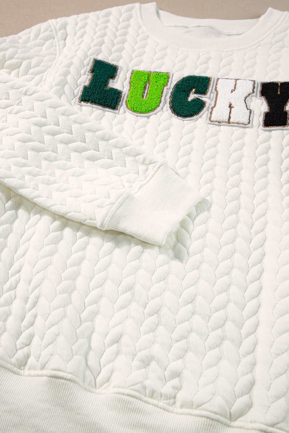 Black Merry and Bright Quilted Sweatshirt