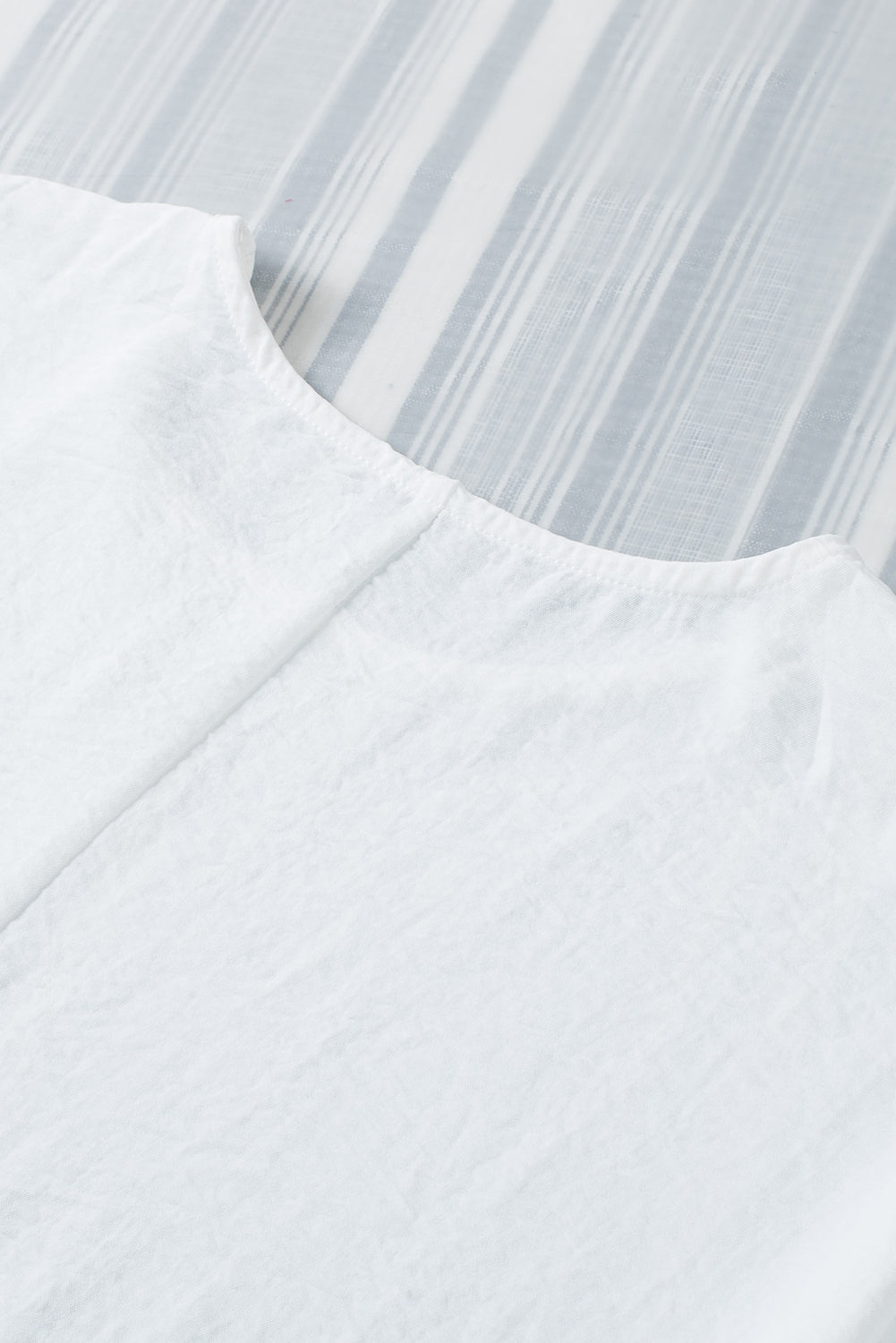 Casual Shirred Cuffs Half Sleeve Top