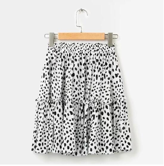 Leopard print midi skirt