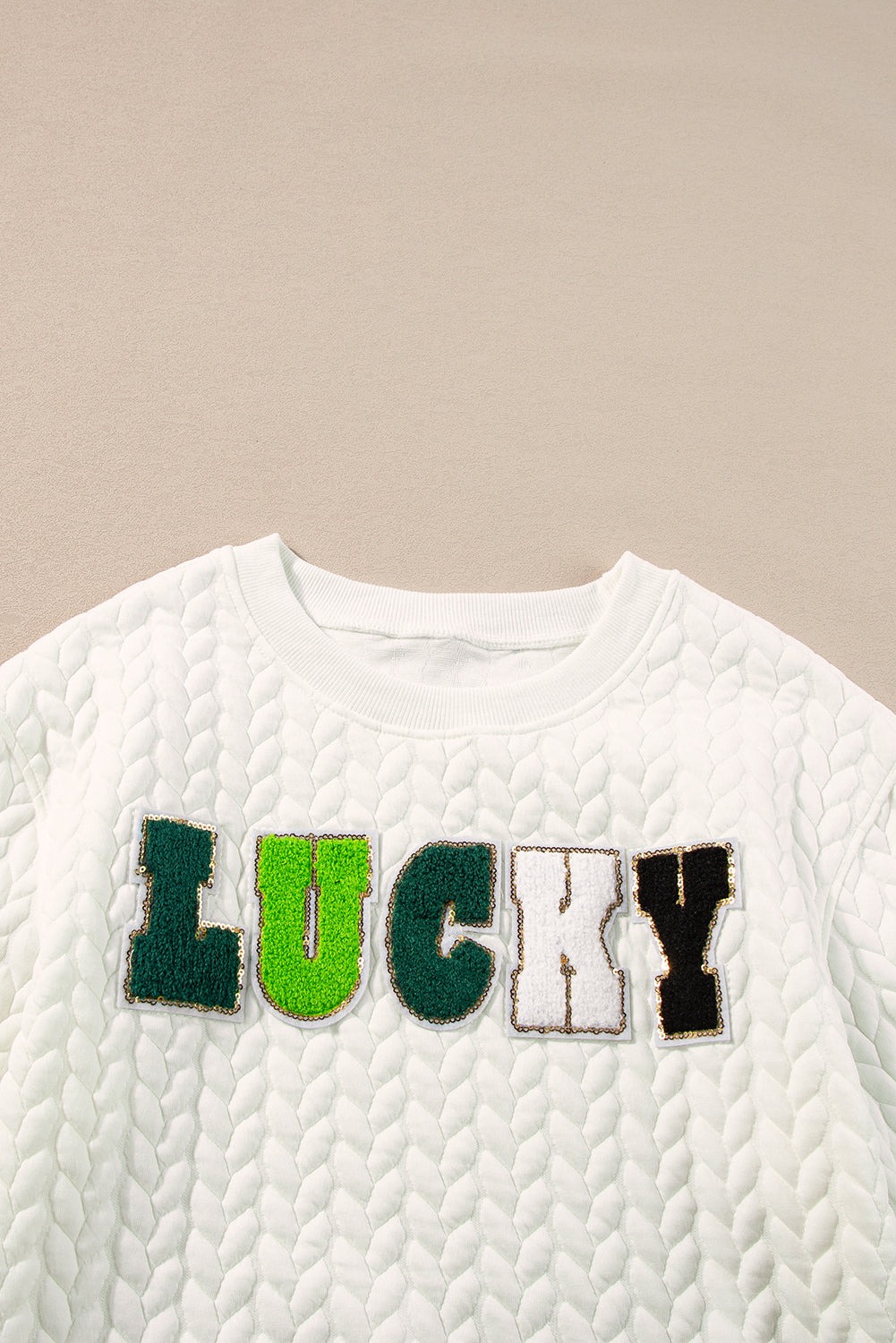 Black Merry and Bright Quilted Sweatshirt