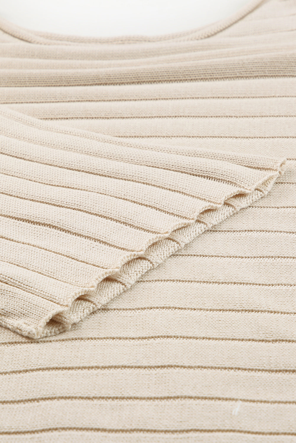 Brown Ribbed Knit Exposed Seam Dolman Sweater