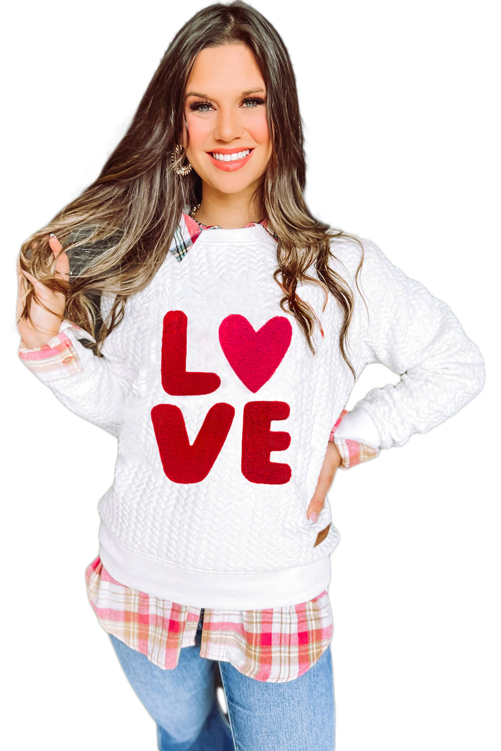 Black Merry and Bright Quilted Sweatshirt
