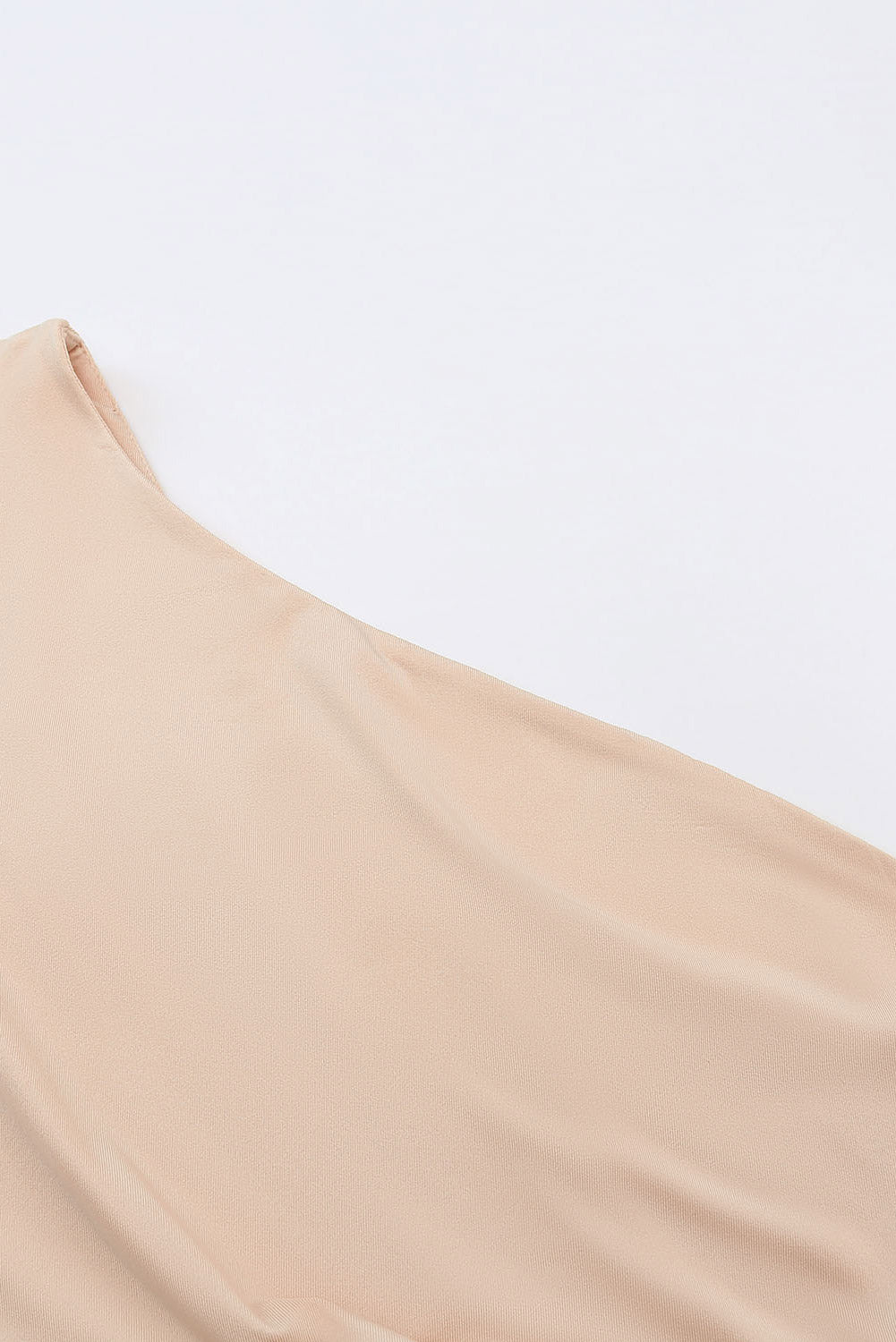 Plain Casual Sleeveless One Shoulder Tie Front Crop Top