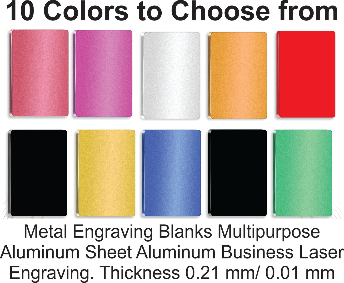 Laser Engraved Aluminum Business Cards - Personalize your cards