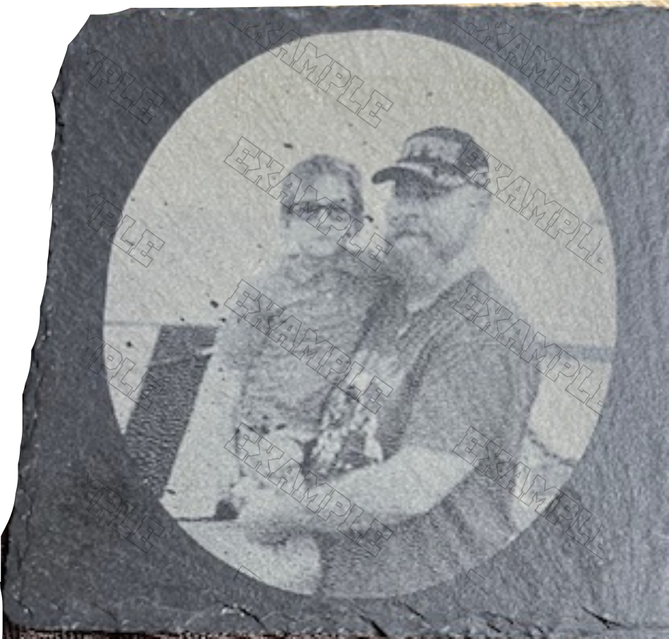 Custom Laser Photo Slate Coasters