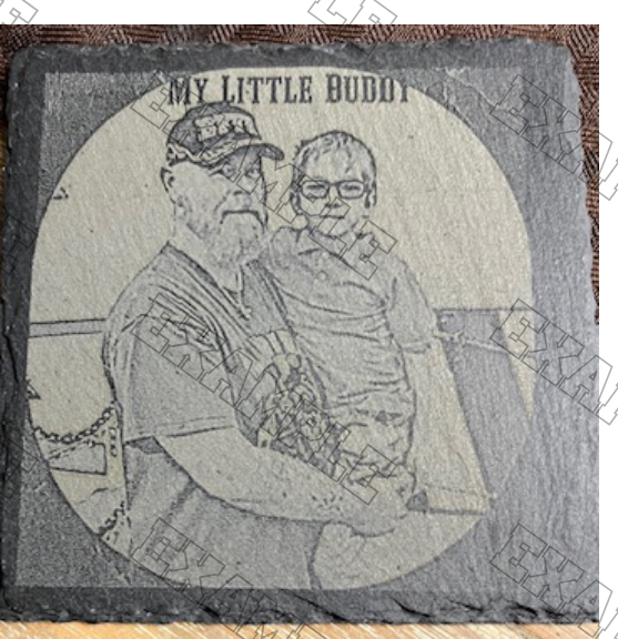 Custom Laser Photo Slate Coasters