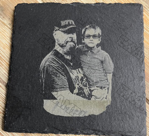 Custom Laser Photo Slate Coasters