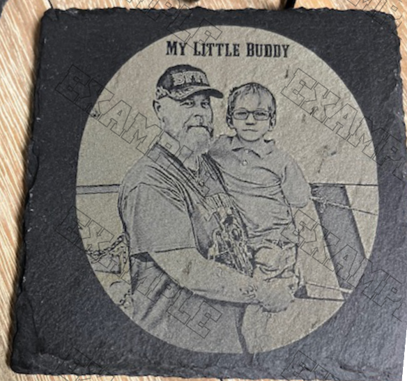 Custom Laser Photo Slate Coasters
