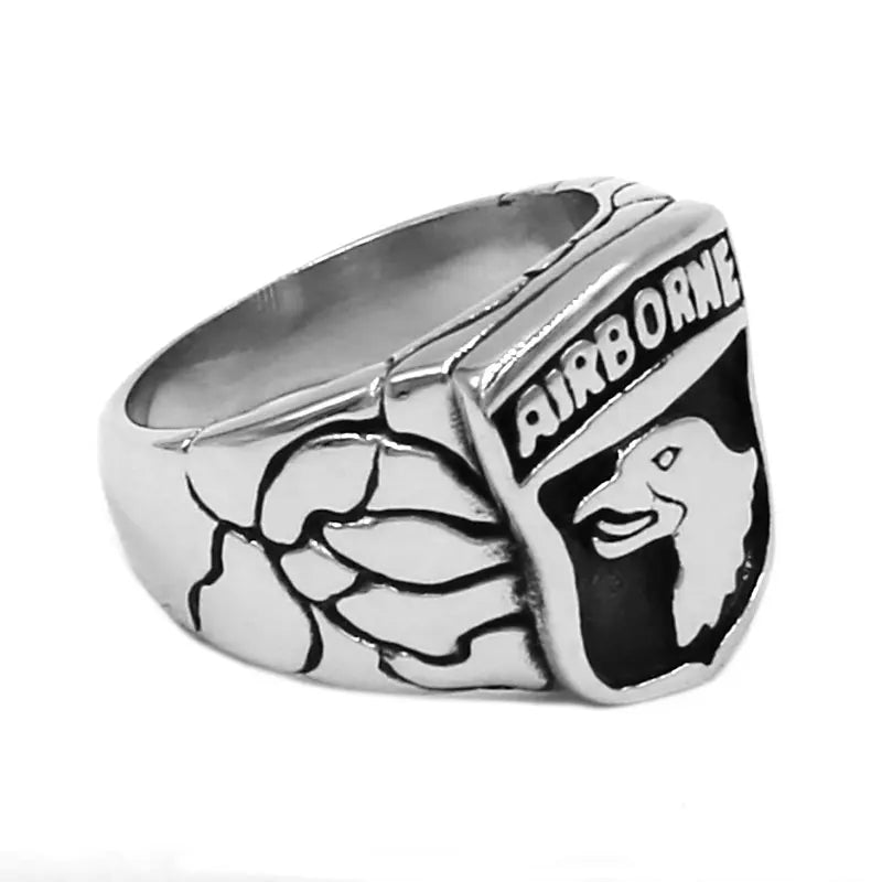 The 101st Airborne Screaming Eagles Ring Biker Rings