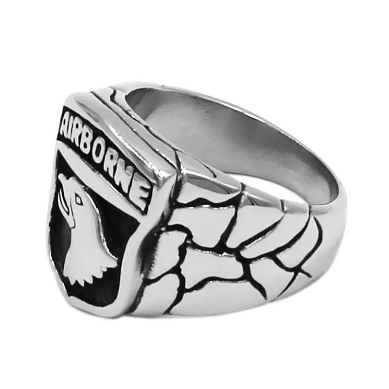 The 101st Airborne Screaming Eagles Ring Biker Rings