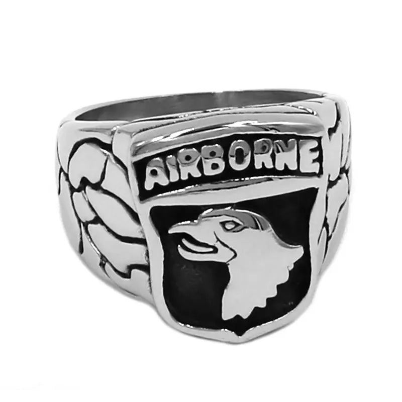 The 101st Airborne Screaming Eagles Ring Biker Rings