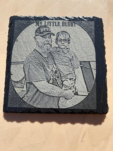Custom Laser Photo Slate Coasters