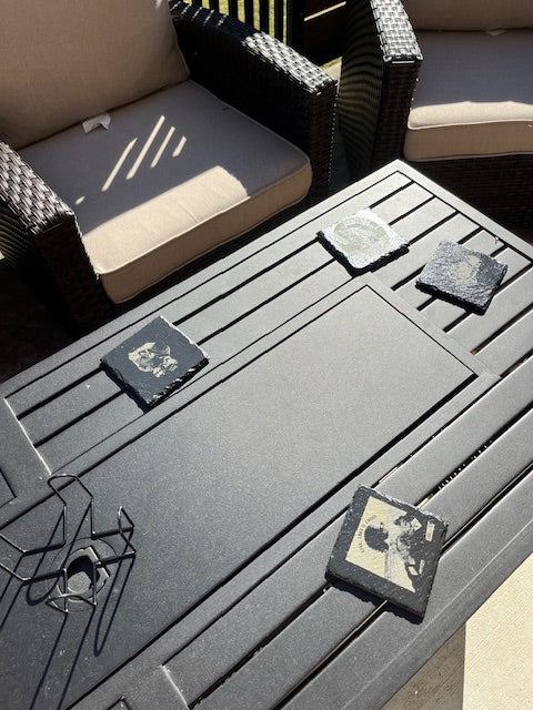 Custom Laser Photo Slate Coasters