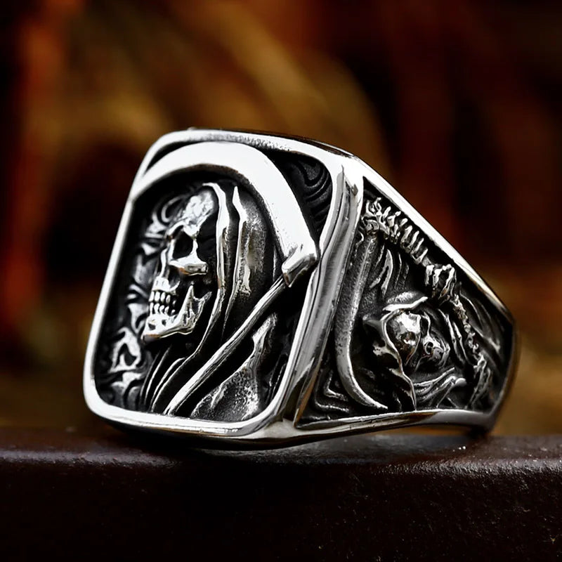 The Grim Reaper Biker Ring