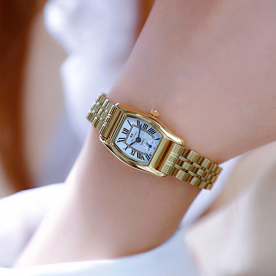Women Small Square Dial Ladies Waterproof Wristwatch