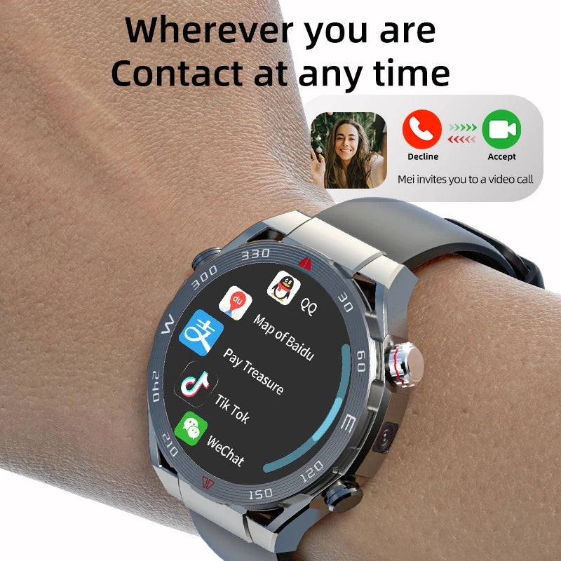 New UItra Mate 4G SIM NetWork Global Call Smart Watch HD Camera TikTok Video Player 800mAh GPS Tracker Smartwatch For Huawei