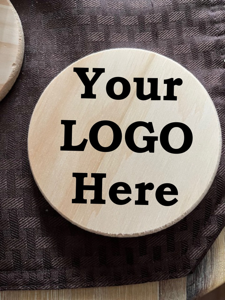 Custom Logo Engraved Wooden Coasters