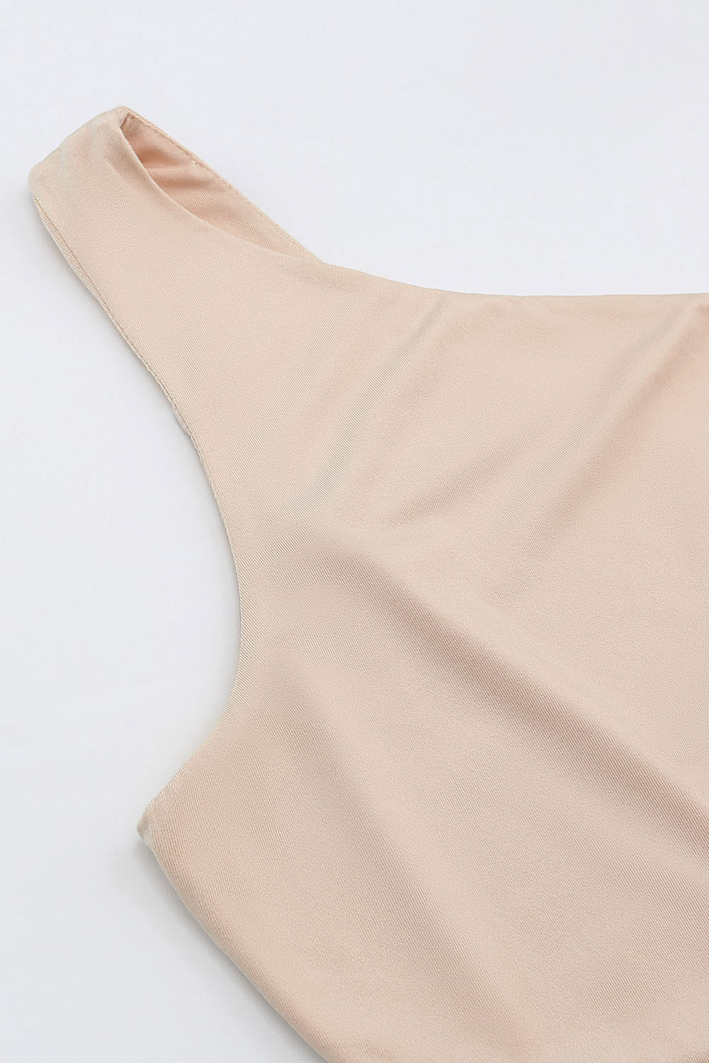 Plain Casual Sleeveless One Shoulder Tie Front Crop Top