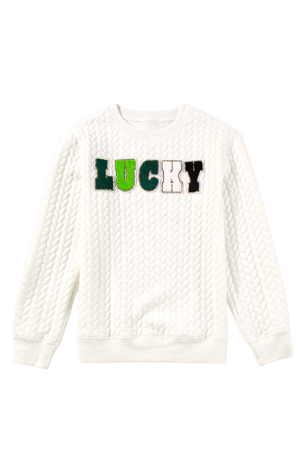 Black Merry and Bright Quilted Sweatshirt
