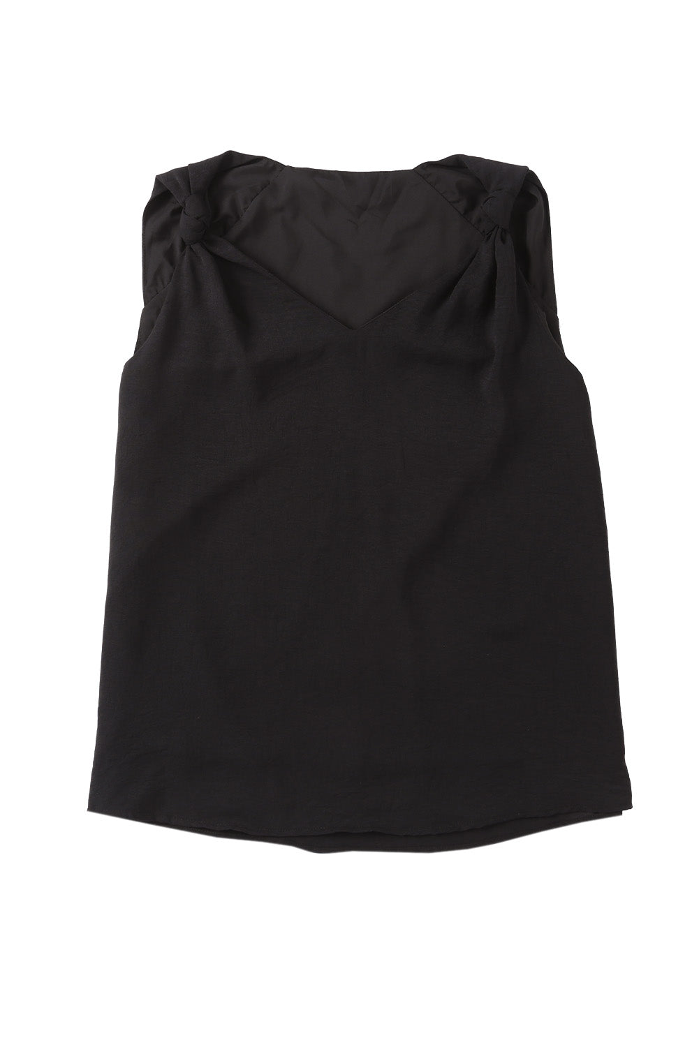 V Neck Casual Knotted Shoulder Vest
