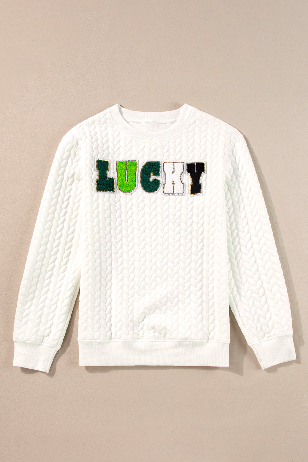 Black Merry and Bright Quilted Sweatshirt