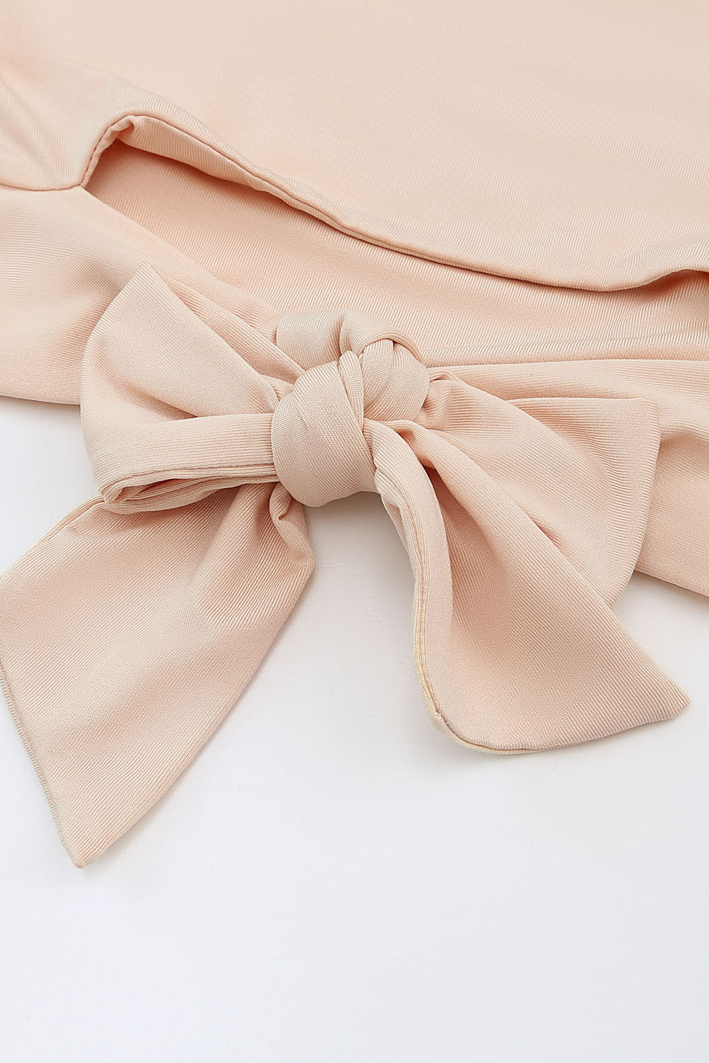 Plain Casual Sleeveless One Shoulder Tie Front Crop Top