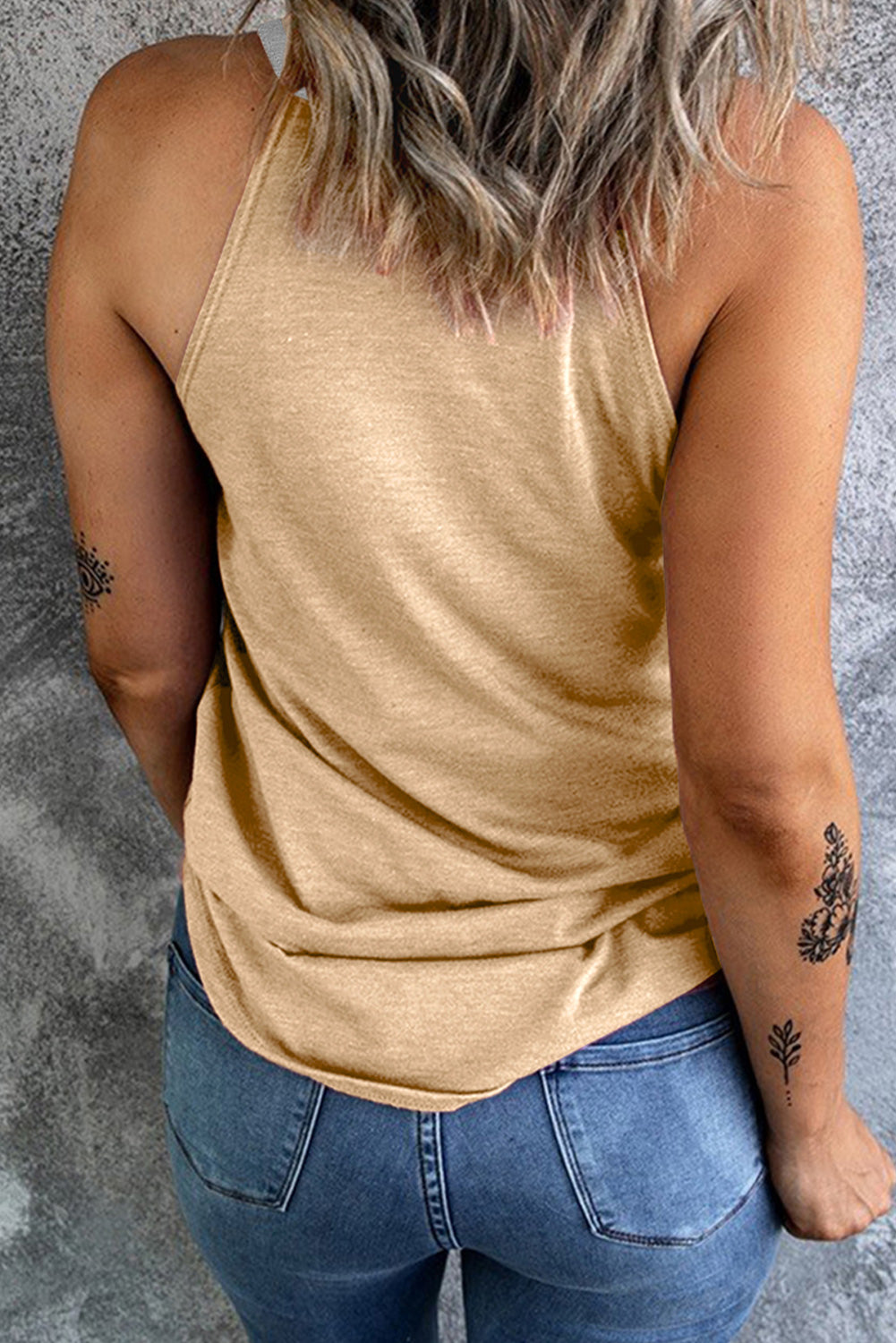 Color Block Crewneck Tank Top