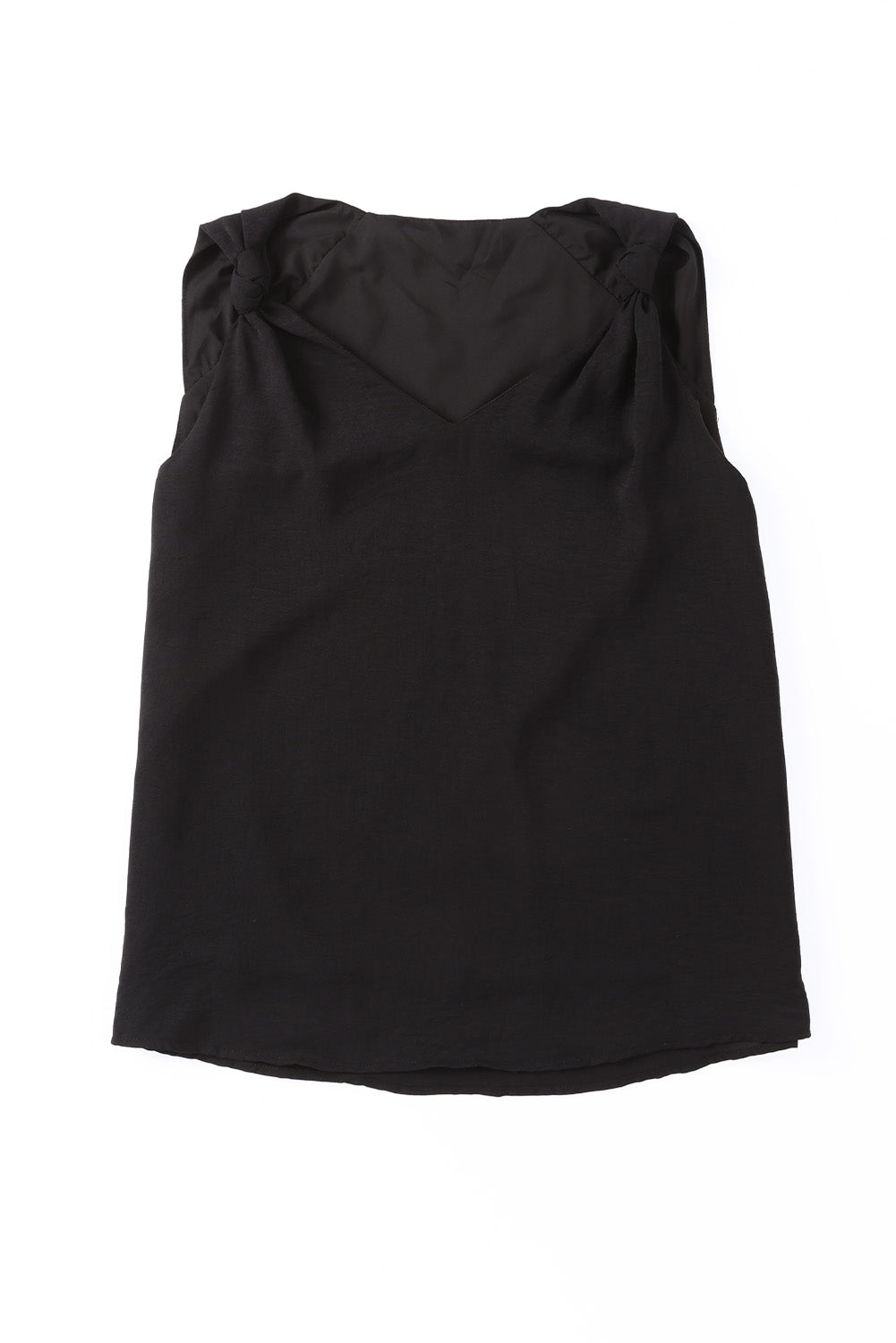 V Neck Casual Knotted Shoulder Vest