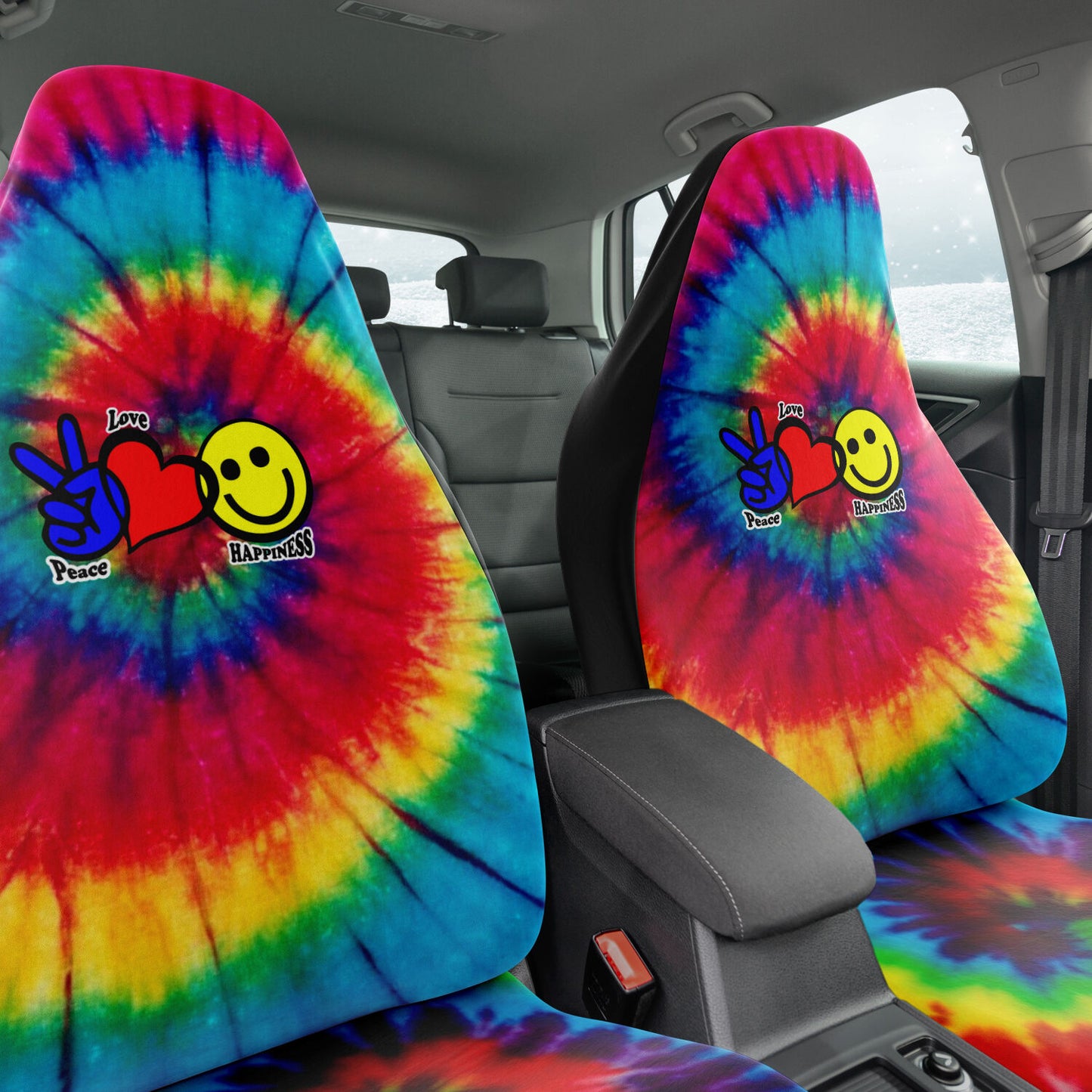 Peace, Love & Happiness Seat Covers