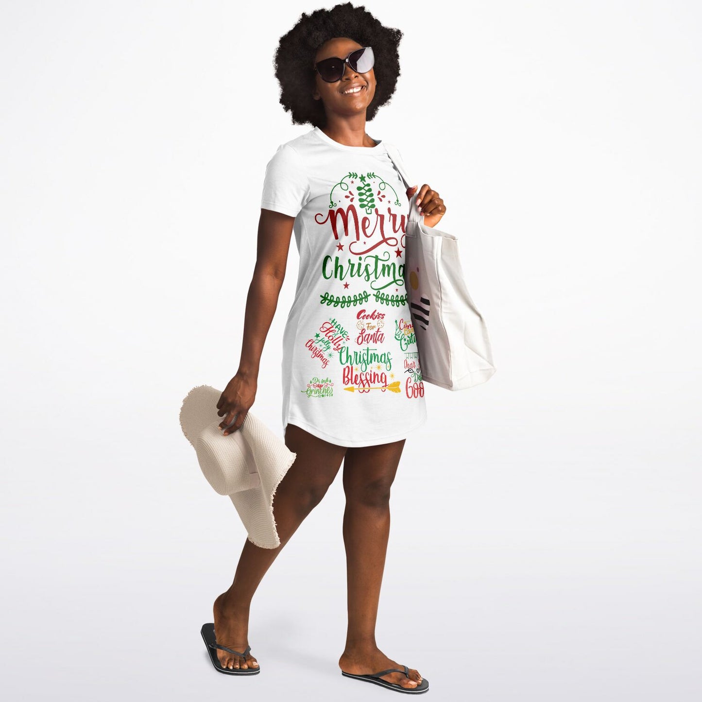 Christmas Greetings T-Shirt Dress