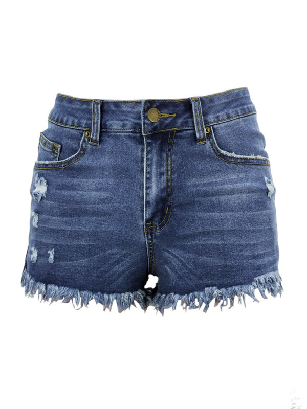 Women's High Waist Cutoff Denim Shorts