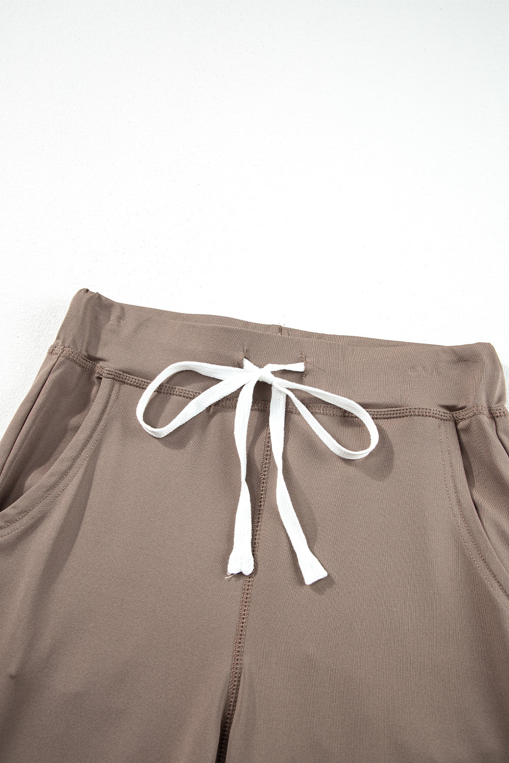 Black Casual Drawstring Drop Waist Pocketed Joggers
