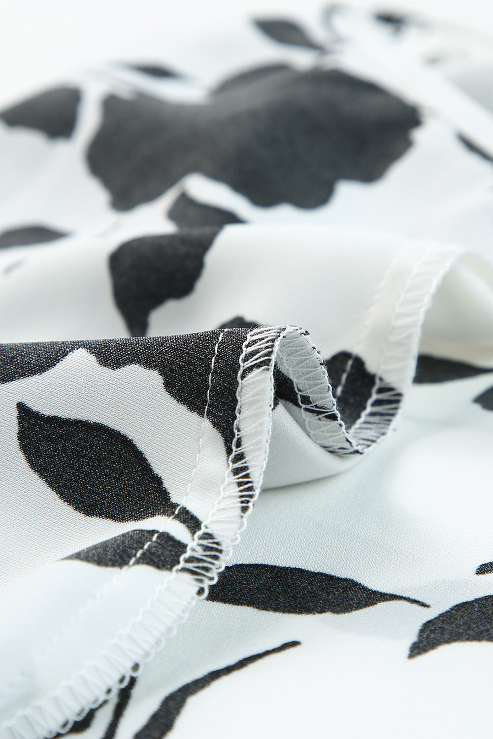 Floral Print Casual Roll Up Sleeve Blouse