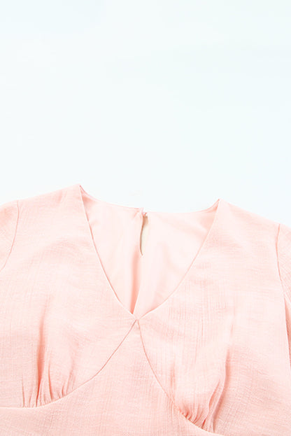 Multicolor Frill Tiered Colorblock Casual A-line Dress