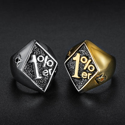 1%ER Motorcycle Club Ring