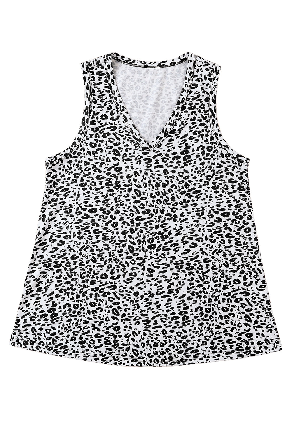 Cheetah Sexy Frill V Neck Spaghetti Strap Cami Top