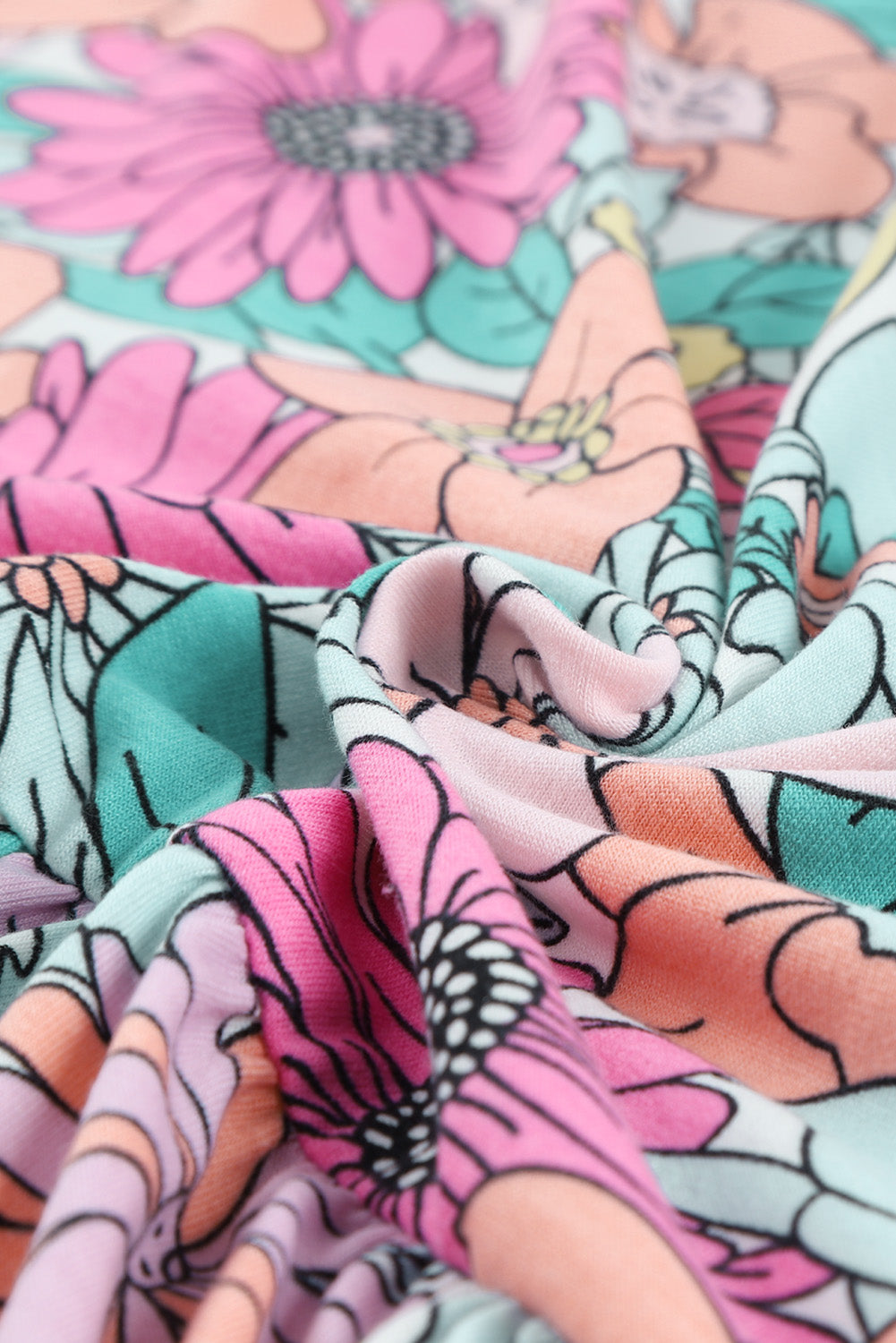 Multicolor Floral Print Casual Halter Top