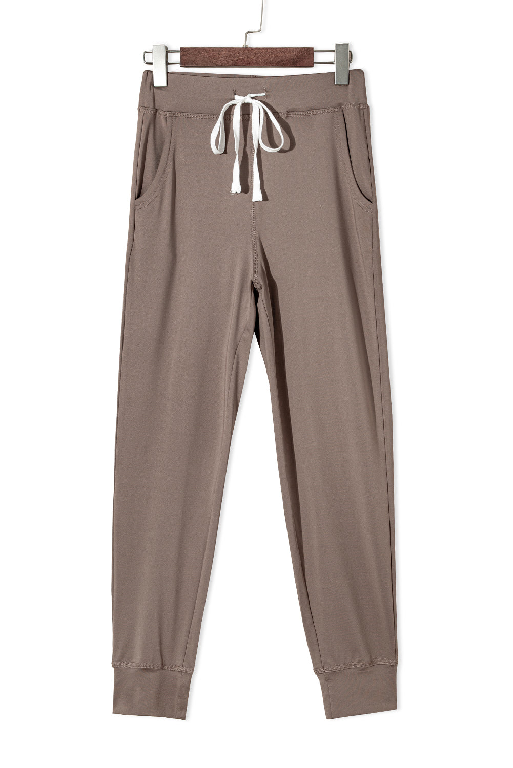Black Casual Drawstring Drop Waist Pocketed Joggers