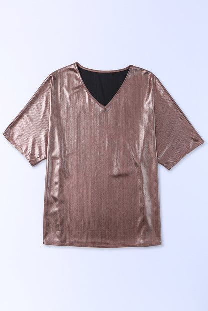 Textured Oversize Casual Tunic T Shirt