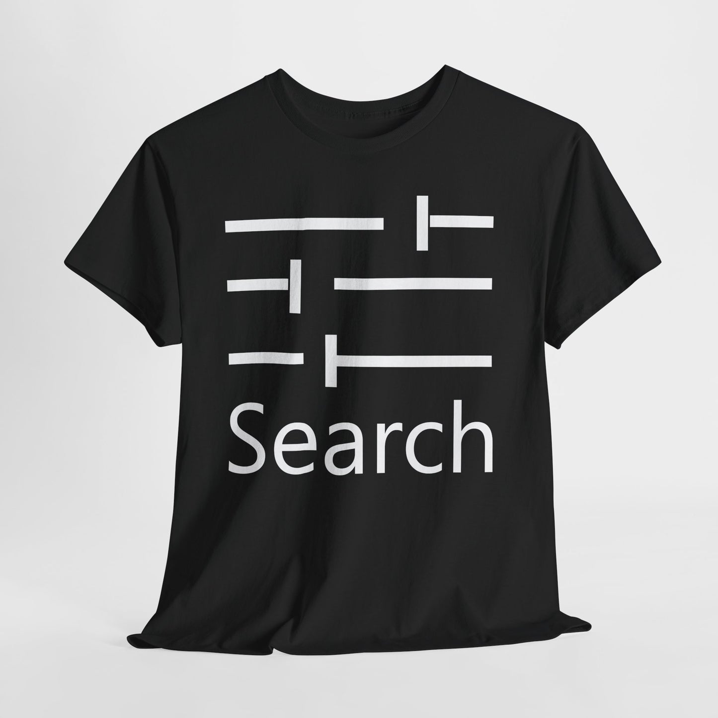 Search Controls Graphic Tee — Minimalist Tech T‑Shirt