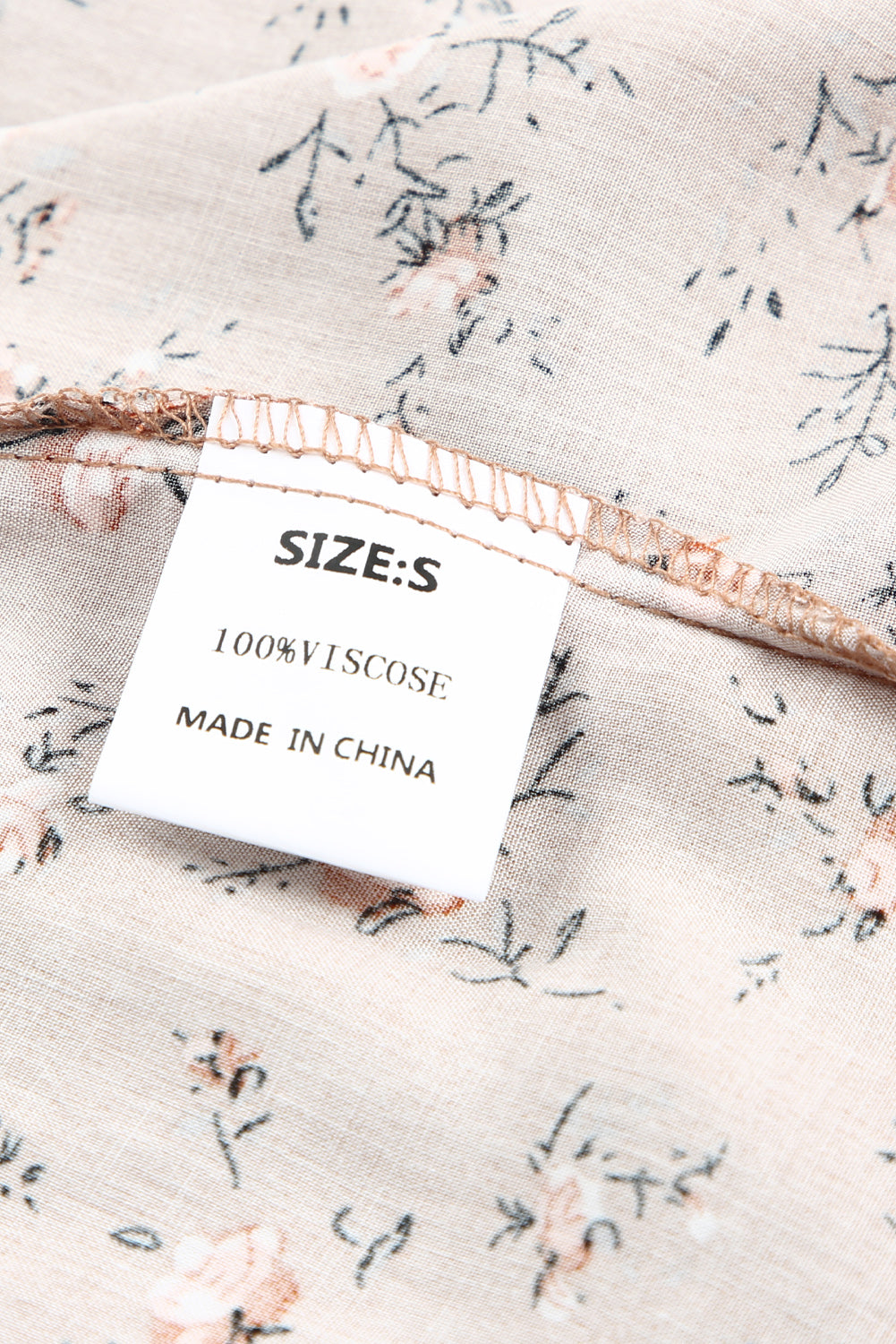 Floral Print Smocked Neck Flounce Sleeveless Shirt