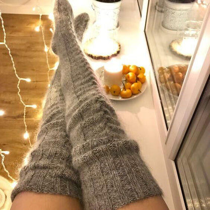 Winter Over-The-Knee Knitted Pile Socks