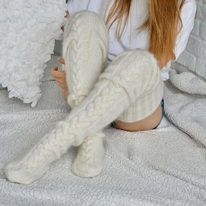 Winter Over-The-Knee Knitted Pile Socks