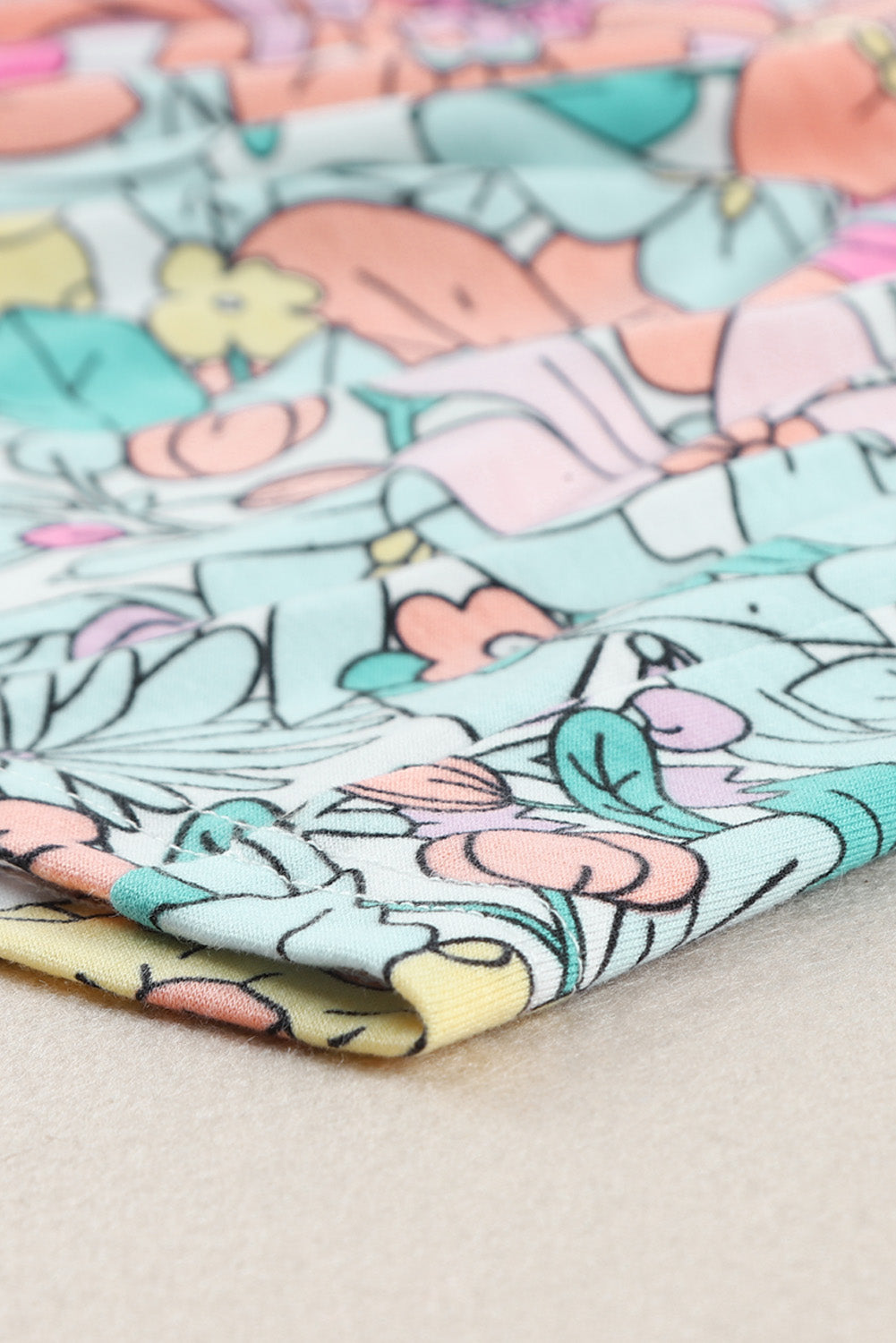 Multicolor Floral Print Casual Halter Top