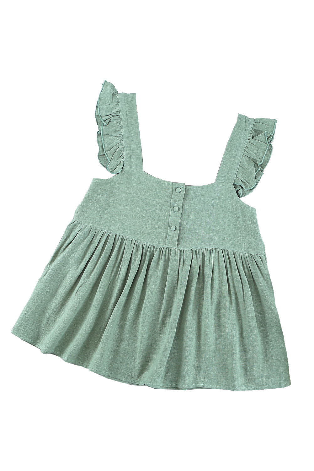 Casual Flutter Shoulder Babydoll Sleeveless Shirt