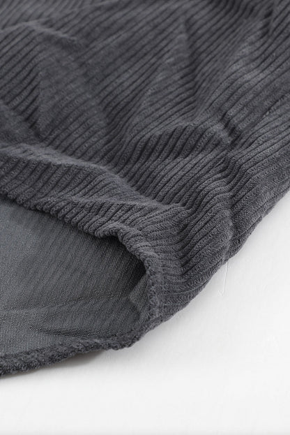 Button Up Colorblock Pocket Corduroy Jacket